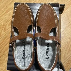Brown Men’s Casual Slip-On Shoes with Strap
